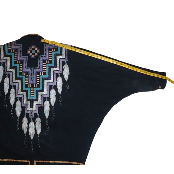 Mary Ann Nibbelink Sundance Vintage Handpainted Denim Jacket Medium Southwest - Picture 9 of 14